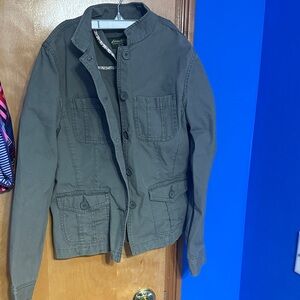 Eddie Bauer Dark Olive Military Jacket